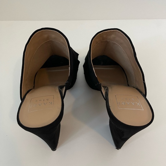 Kaari Blue - peep toe suede black heels - Women’s Size 9.5 - Picture 8 of 12